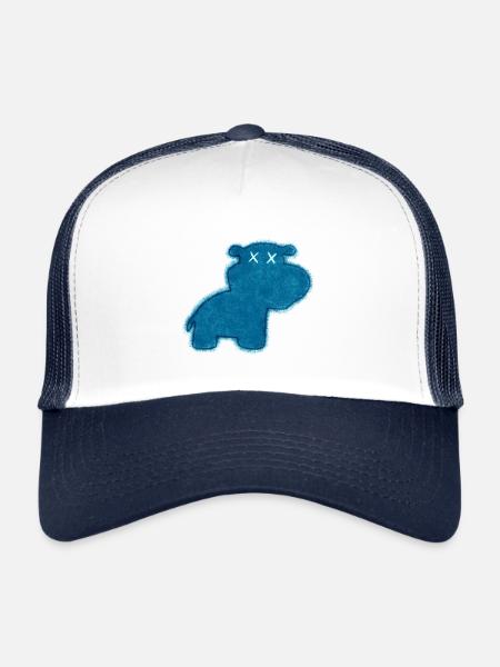 Dead hippo - Trucker Cap - white/navy - Front