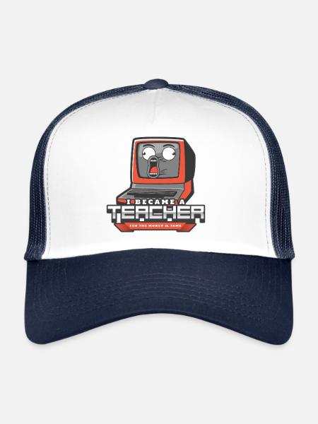 Je suis devenu professeur pour l'argent et la renommée - Casquette trucker  - blanc/marine - Devant