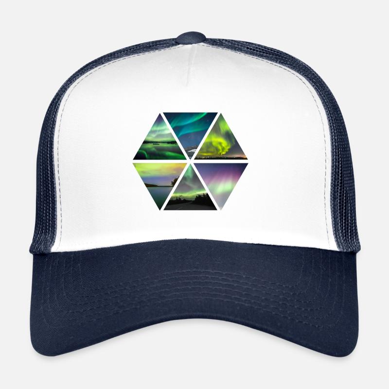 Polar Lichter - Trucker Cap - Weiß/Navy