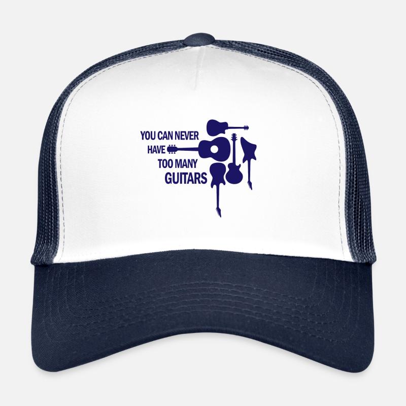 You can never have too many guitars Rock Geschenk - Trucker Cap - Weiß/Navy