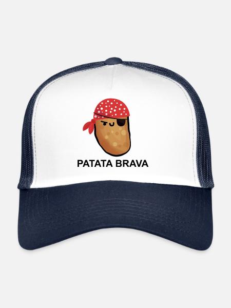 Brava potato - Trucker Cap - white/navy - Front