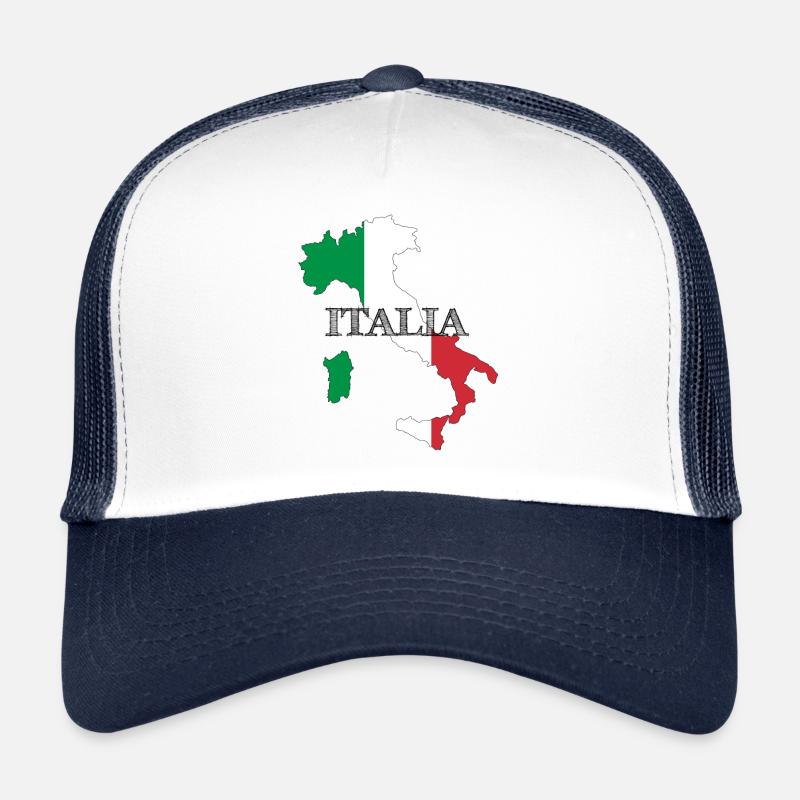ITALIEN - Trucker Cap - Weiß/Navy