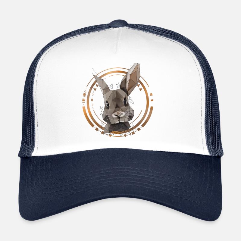 Conception de poly faible lapin cool | Géométrique, triangle Casquette trucker 