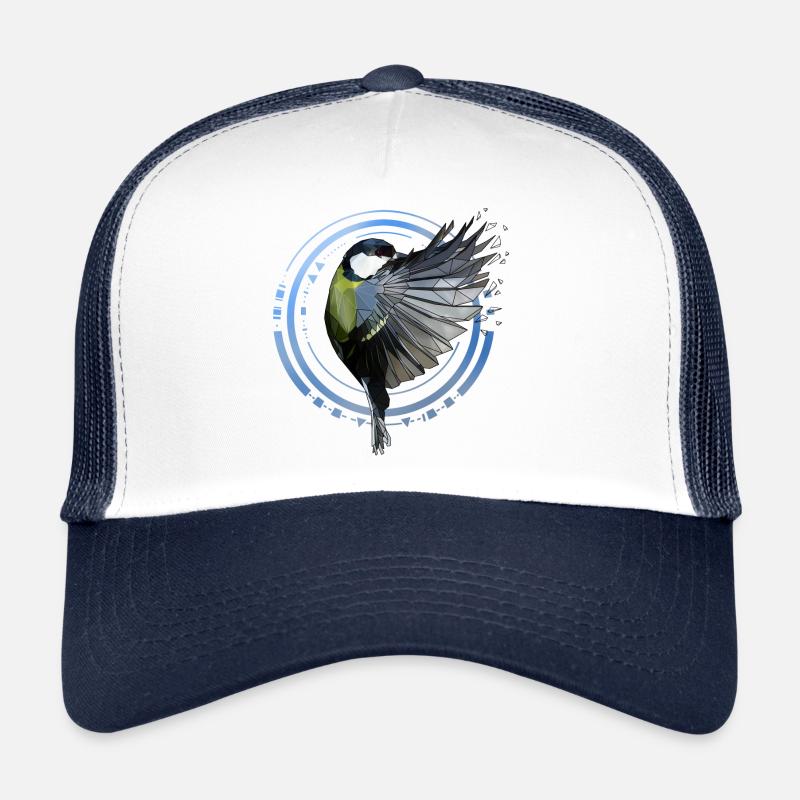 Mésange bleue | Géométrique | Low poly Casquette trucker 