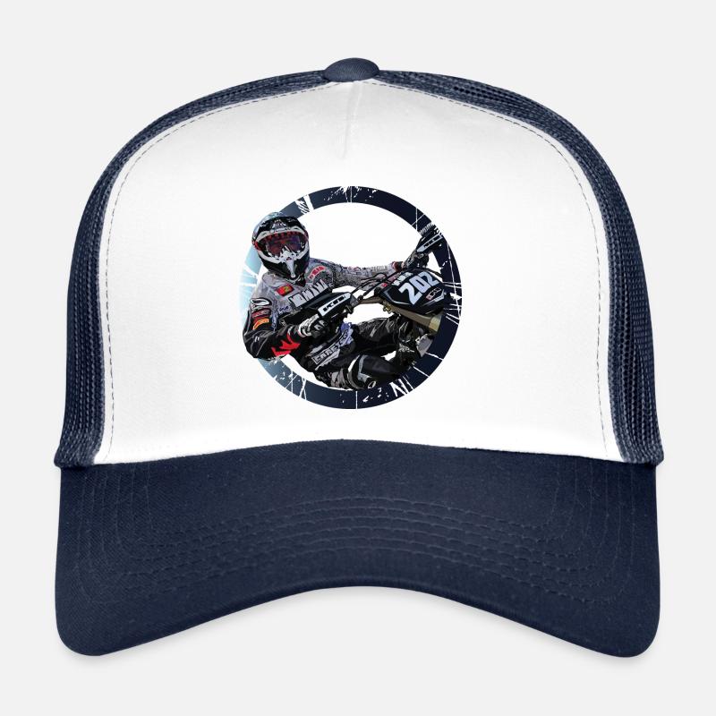 Motocross - Trucker Cap - Weiß/Navy