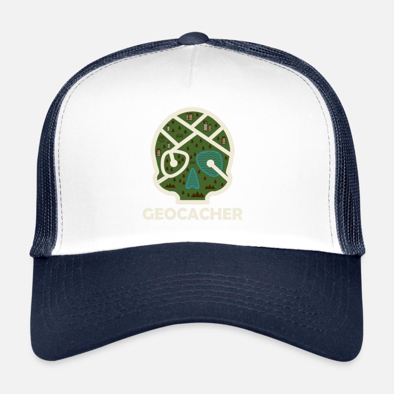 Geocacher Geocaching - Trucker Cap - white/navy