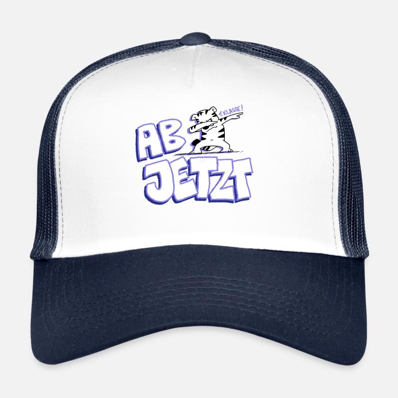 Erste Klasse Dab - Trucker Cap - Weiß/Navy