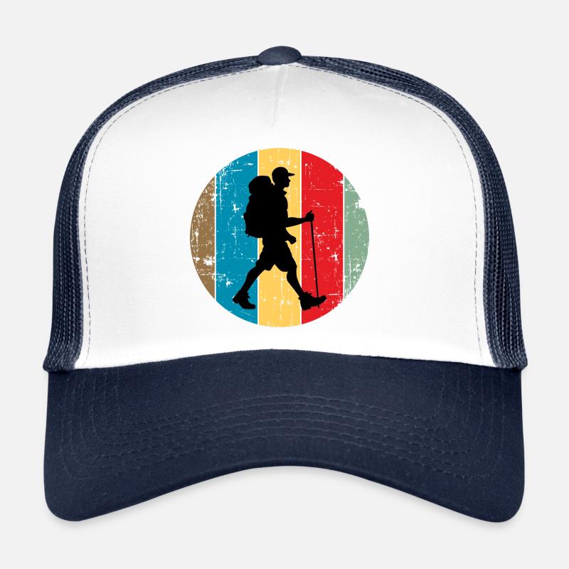 Wandern - Wanderer - Trucker Cap - Weiß/Navy
