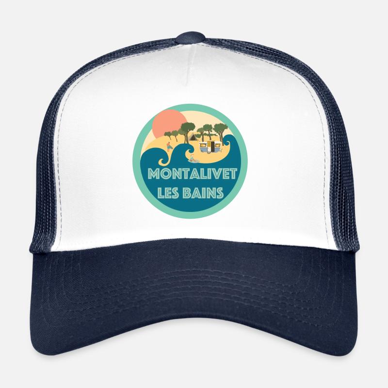 Monta blue textile - Trucker Cap - white/navy