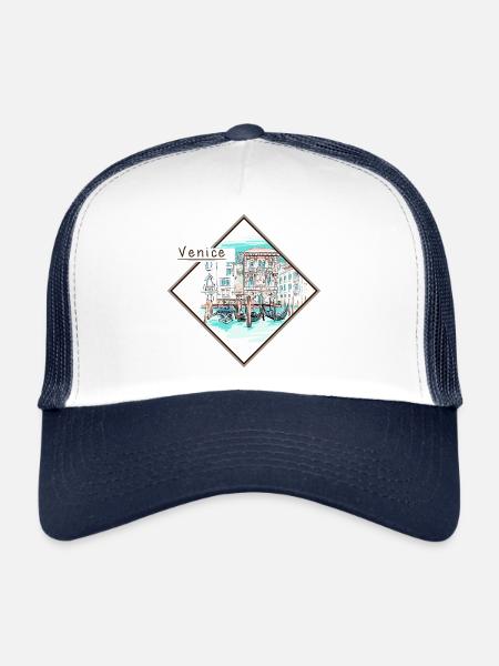 Venedig Venice Venezia Italien Italy Souvenirs - Trucker Cap - white/navy - Front
