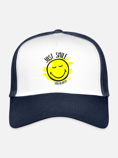 Just Smile smileyworld - Casquette trucker  - blanc/marine - Devant