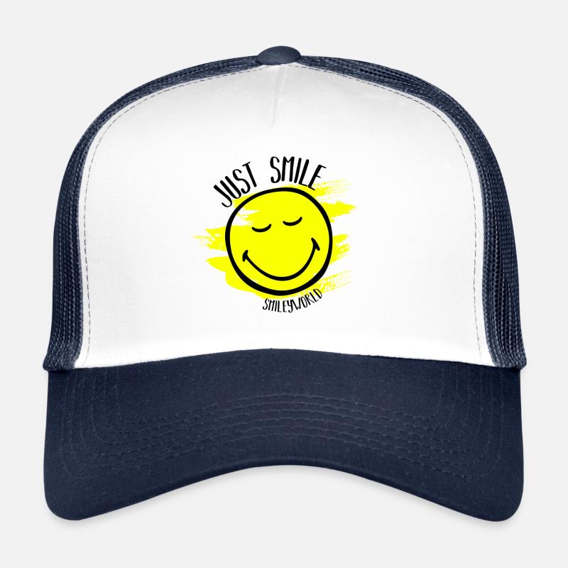 Just Smile - Trucker Cap - Weiß/Navy