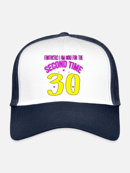 Birthday 60 years of funny sayings Gift - Trucker Cap - white/navy - Front
