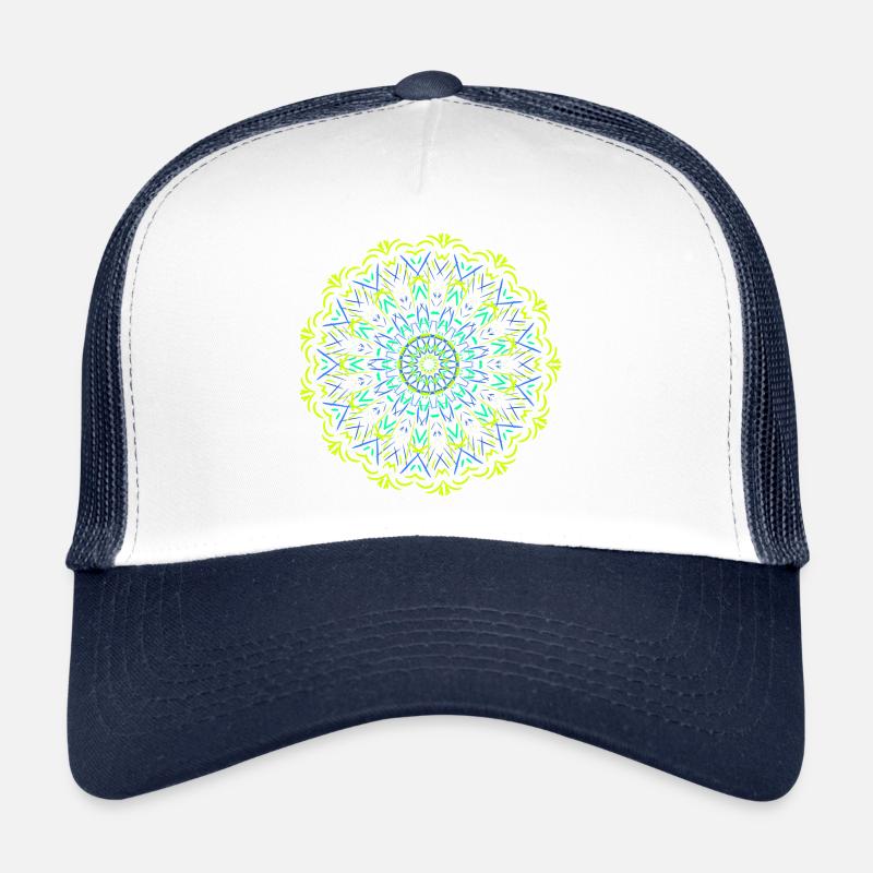 Leuchtendes Mandala Neon Design Trucker Cap