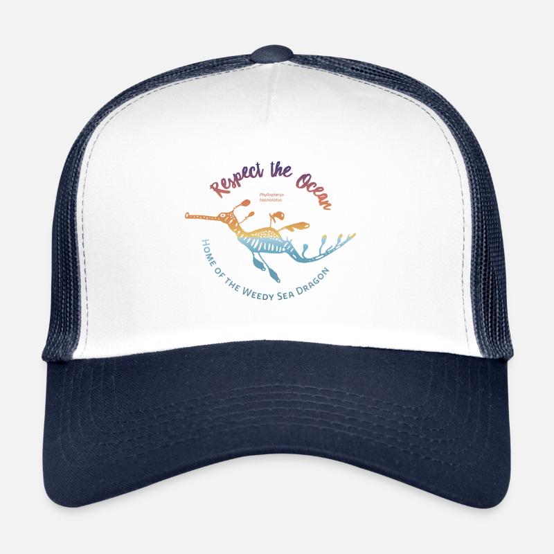 Respect de l’océan – Maison du dragon de mer Casquette trucker 