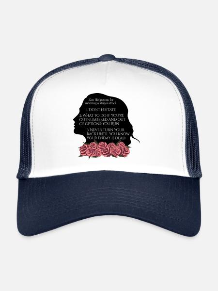 Rose Hathaway, Leçons de vie zen, Vampire Academy - Casquette trucker  - blanc/marine - Devant