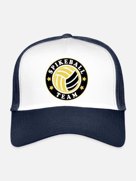 Les couleurs peuvent être modifiées | Roundnet Spikeball Team Fun - Casquette trucker  - blanc/marine - Devant