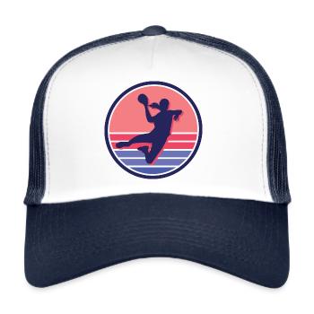 Handball Girl Joueuse de handball Joueuse de handball Joueuse de handball - Casquette trucker  - blanc/marine - Devant
