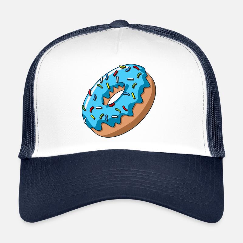 Beignet au glaçage bleu Casquette trucker 