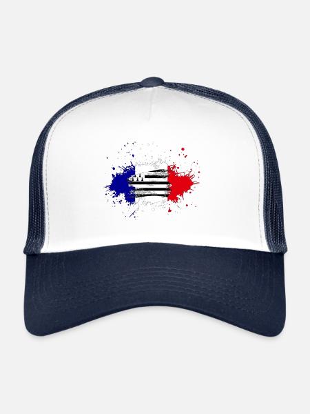 Splash Tricolore Brittany - Trucker Cap - white/navy - Front