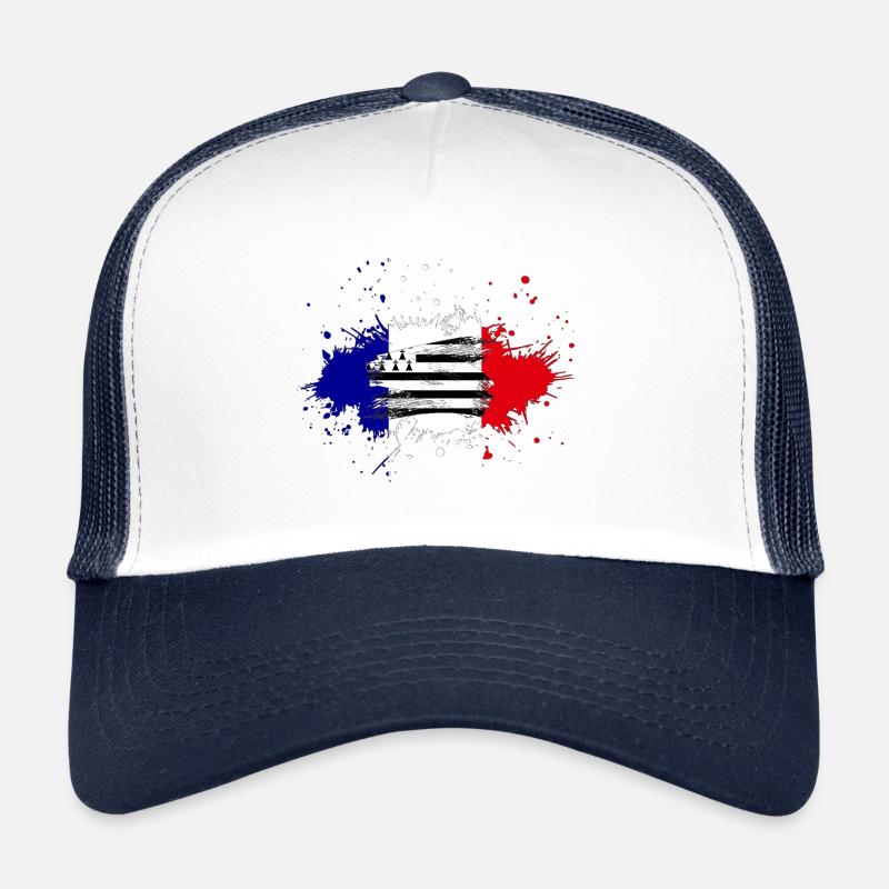 Splash Tricolore Bretagne - Casquette trucker  - blanc/marine