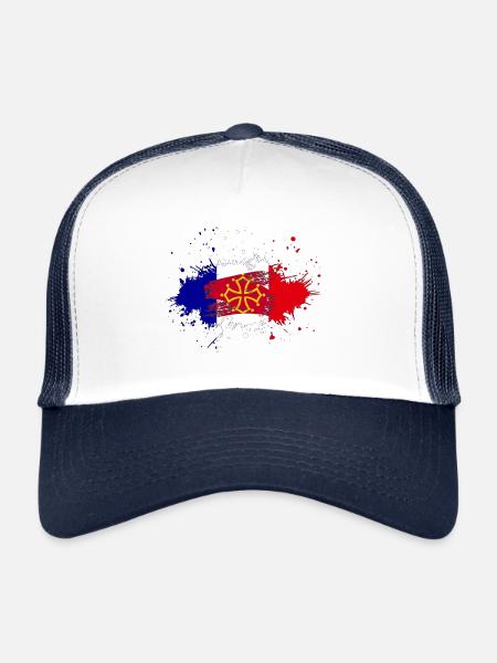 Splash Tricolore Midi Pyrenäen - Trucker Cap - Weiß/Navy - Vorne