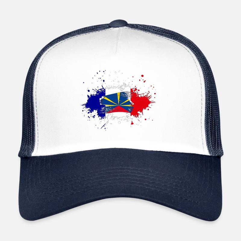 Splash Tricolore Reunion - Casquette trucker  - blanc/marine