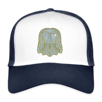 The Norse God Odin - Trucker Cap - white/navy - Front