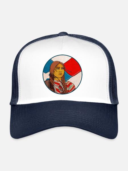 AMERIKANISCHE UREINWOHNER - Trucker Cap - Weiß/Navy - Vorne