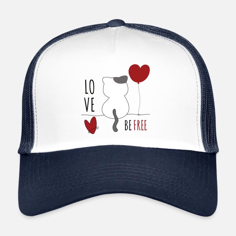 Katze mit Herz Katzenliebe Tierliebe Katzen Trucker Cap