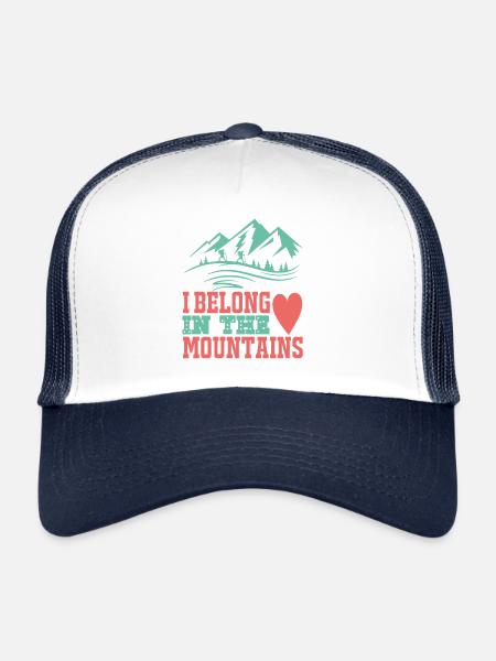 Randonnée en montagne Nature en plein air - Casquette trucker  - blanc/marine - Devant