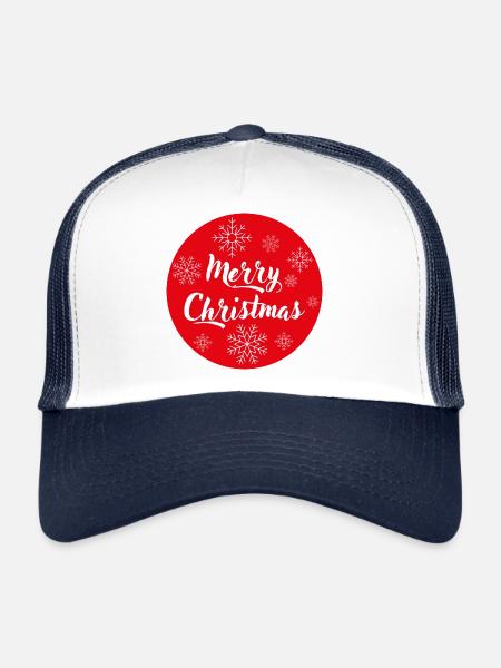 Frohe Weihnachten - Trucker Cap - Weiß/Navy - Vorne