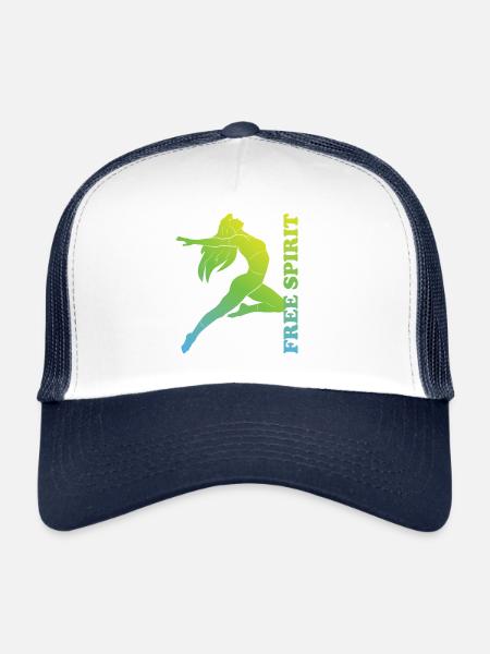 Free Spirit - Trucker Cap - Weiß/Navy - Vorne