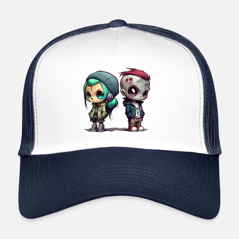 Anime Chibi Style Urban Grafitti Design par vauART Casquette trucker 
