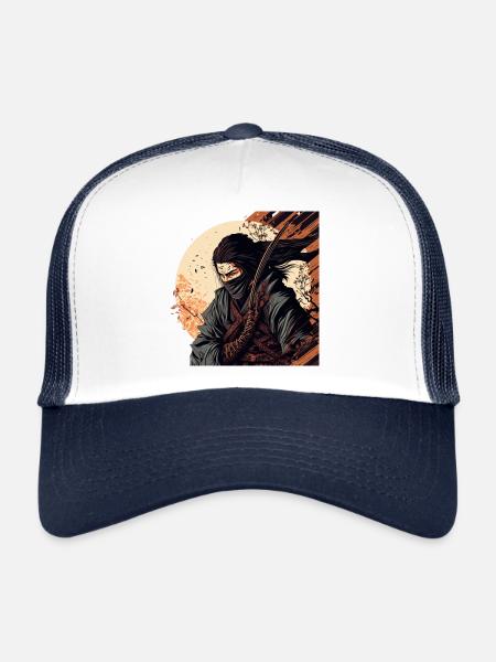 Ninja Rebel: Le tueur silencieux - Casquette trucker  - blanc/marine - Devant