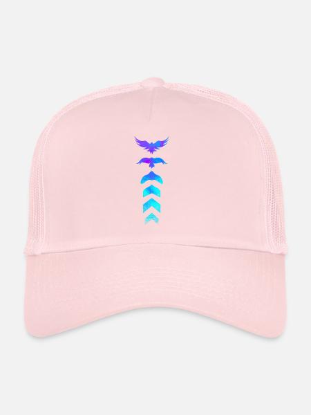 Evolution silhouette bird - Trucker Cap - pale pink - Front