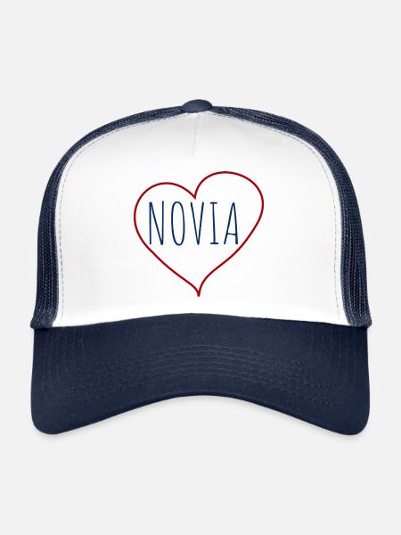 Novia heart - Casquette trucker  - blanc/marine - Devant