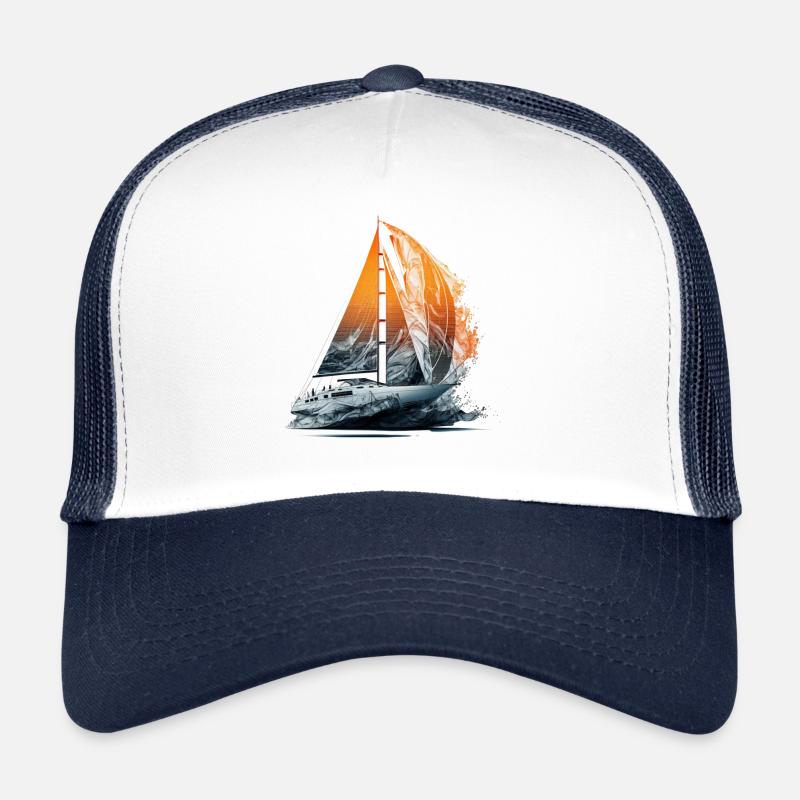 La lutte contre le vent et les vagues, voilier Casquette trucker 