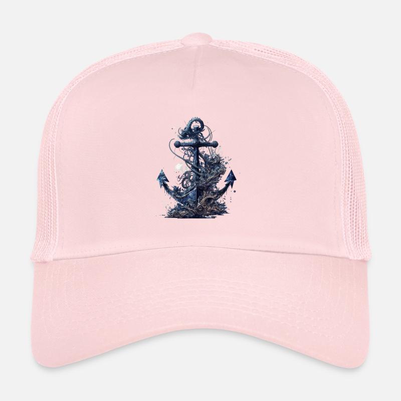 schöner maritimer Anker von einem Segelschiff Trucker Cap