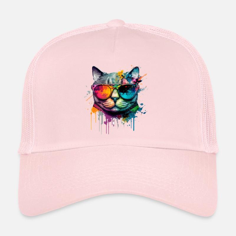 Cool Cheeky Graffiti Cat Maine Coon Persan Casquette trucker 