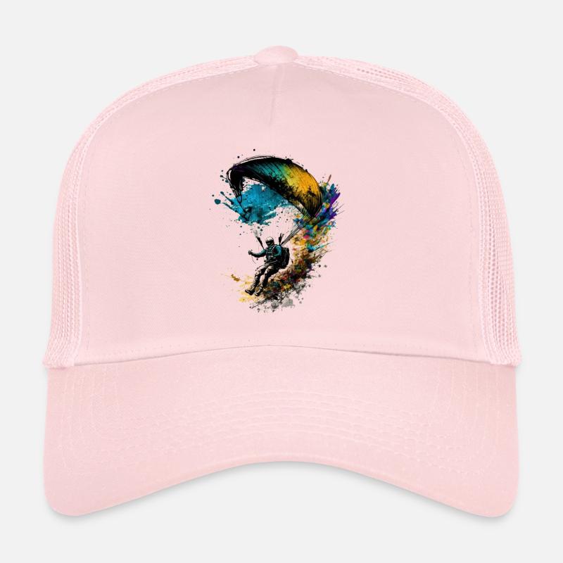 Flying high, paragliders in action Trucker Cap