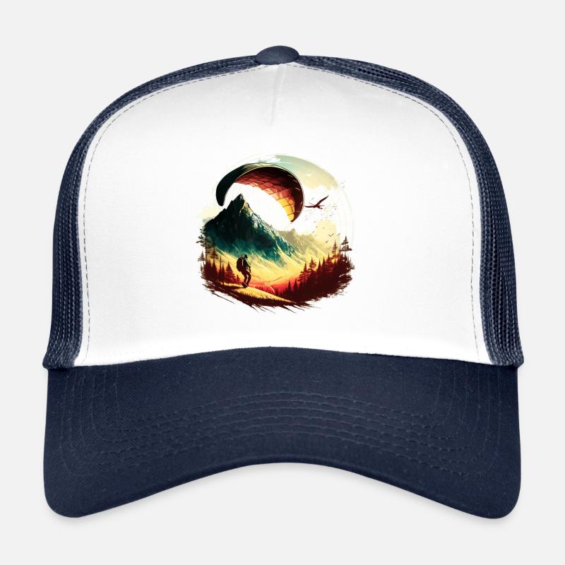 High above the clouds, cool paraglider Trucker Cap