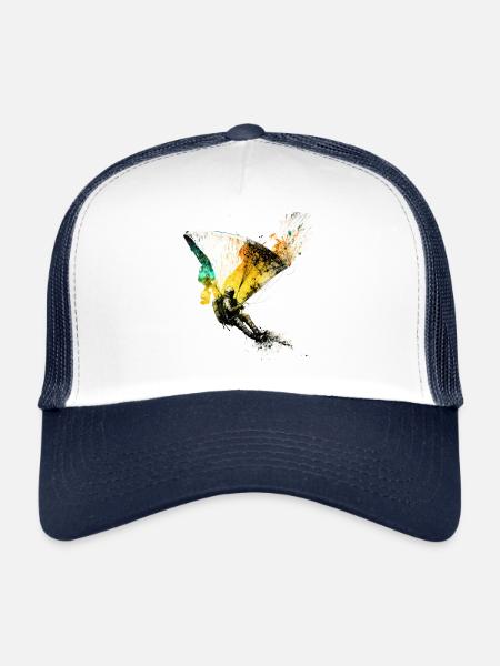 Parapentes, sports d’action au rythme effréné - Casquette trucker  - blanc/marine - Devant