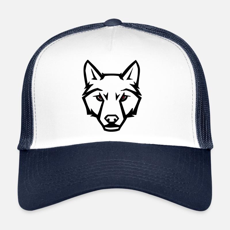 Wolf mit Roten Augen Trucker Cap