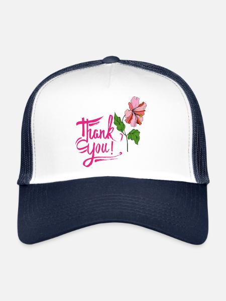 thank you, thank you - Trucker Cap - white/navy - Front