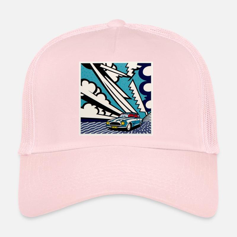 Comic Style Cadillac Gift Trucker Cap