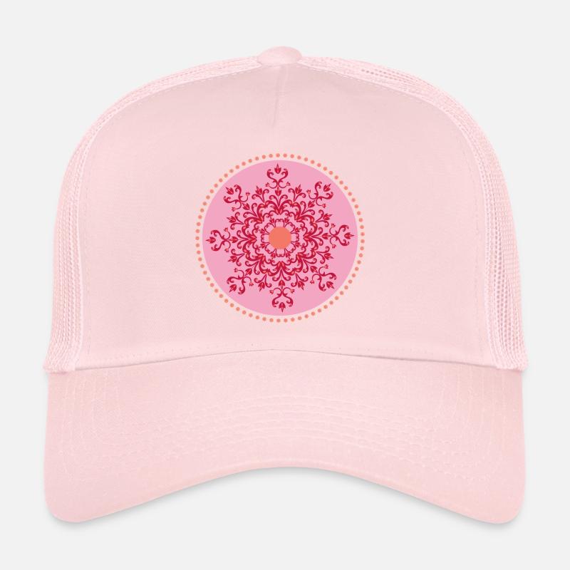 MandalaTribalArtRose Casquette trucker 