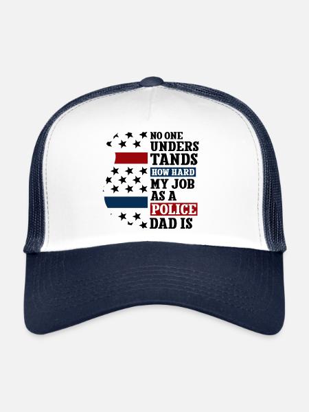 Polizei Polizist Polizeibeamte - Trucker Cap - Weiß/Navy - Vorne