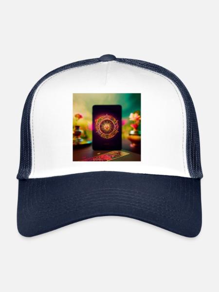 Das Glücksrad - Trucker Cap - Weiß/Navy - Vorne