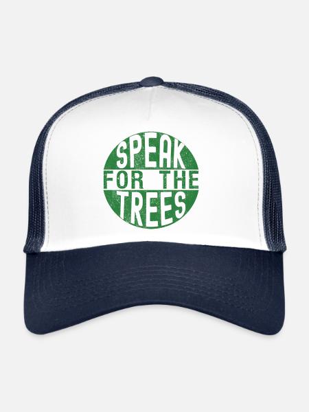 Speak for the trees Earth Day Save Earth - Trucker Cap - white/navy - Front